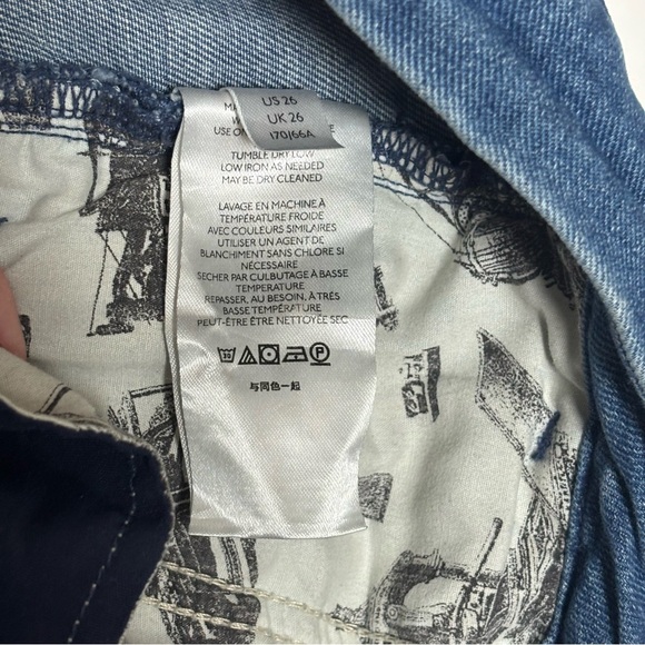 Anthropologie Pilcro & the Letterpress Mid-Wash Straight Blue Jeans Women 26 - Picture 7 of 7